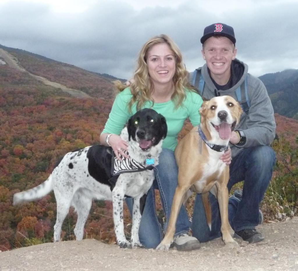 This is probably the best picture we have ever taken of the four of us. There will never be another picture of both dogs looking at the camera again.