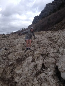 Not a glacier. Avalanche. This is a lot of freaking ice and snow.